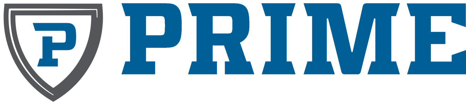 Prime Roofing logo symbol and brand name in white text