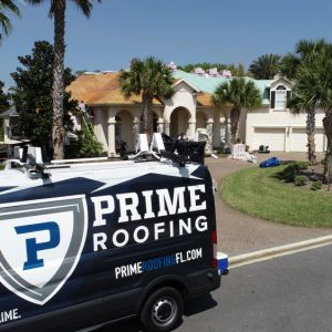 Prime Roofing FL job site truck