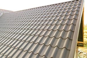 Freshly installed metal roofing panels showing finish and structure