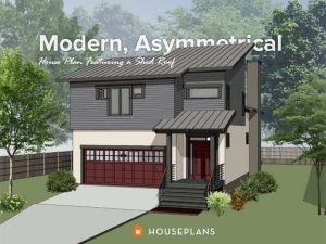 Modern residential shed roof with single directional pitch
