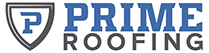 Prime Roofing shield and text full logo thin