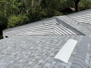 Architectural Quarry Gray shingle roof valley installation Atlantic Beach Florida